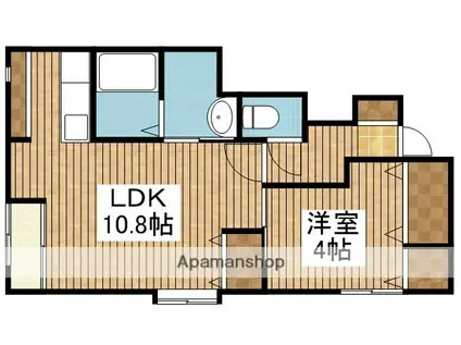 シエロアスル(1LDK/1階)の間取り写真