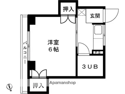 メゾン・ド・ヴァンタン(1K/2階)の間取り写真