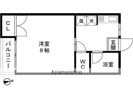 メゾンドサトウ(1K/2階)の間取り写真
