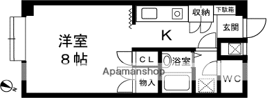 ヨコタハイツ(1K/2階)の間取り写真