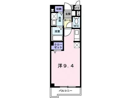信越本線 北長岡駅 徒歩12分 2階建 築21年(ワンルーム/2階)の間取り写真