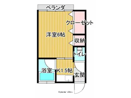 サンエイトハイツ(1K/1階)の間取り写真