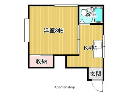 コーポ・アルファ(1K/1階)の間取り写真