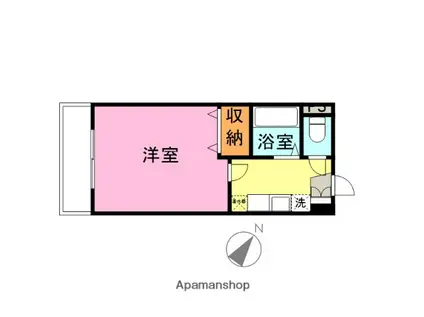 ホポロ柏町(1K/4階)の間取り写真