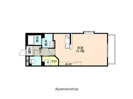 フレンド宮原(ワンルーム/1階)の間取り写真