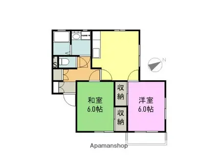 センチュリー荻野(2DK/1階)の間取り写真