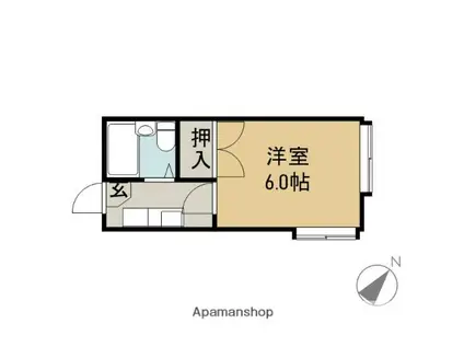 ワンセルフ(1K/2階)の間取り写真