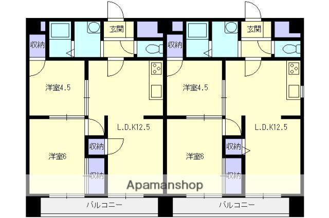 マンション平安(2LDK/1階)の間取り写真