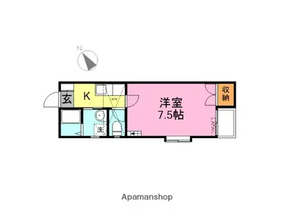 カーサ柏(1K/2階)の間取り写真