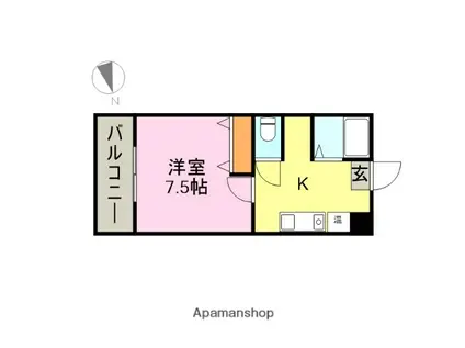 グレイス中島(1K/3階)の間取り写真