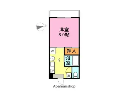 マイルド宮内(1K/1階)の間取り写真