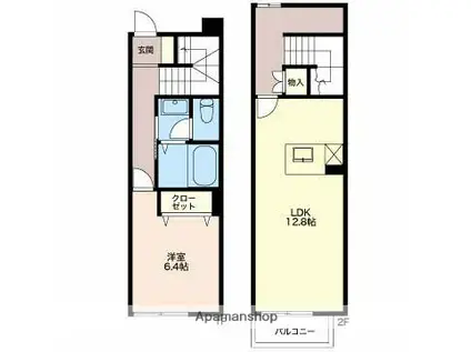 タウンコート(1LDK/1階)の間取り写真