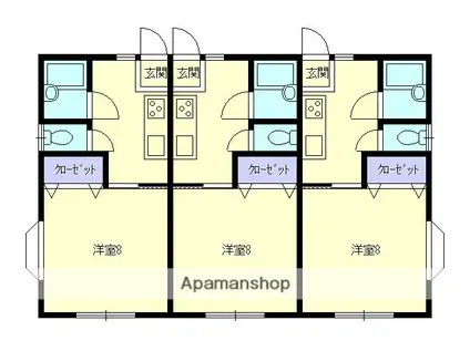 マウントハイツ大島(1K/2階)の間取り写真