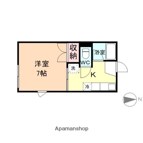 アメニティ久方(1K/1階)の間取り写真