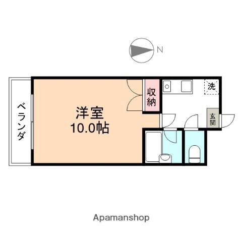 五葉ハイツ(1K/2階)の間取り写真
