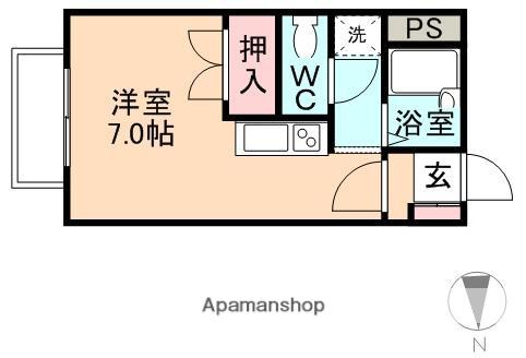 ハイグラン本郷新(ワンルーム/2階)の間取り写真