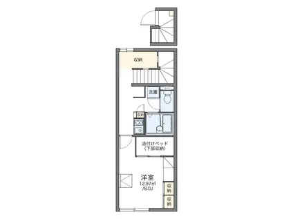 レオパレスBM Ⅱ(1K/2階)の間取り写真