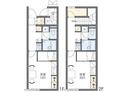 レオパレス柊(1K/1階)の間取り写真