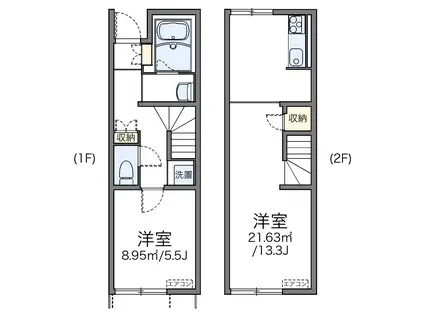 レオネクストMON YASUE(1LDK/1階)の間取り写真