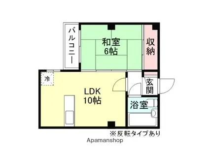 PIER辰巳(1LDK/4階)の間取り写真