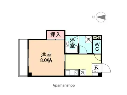 コーポサンレスト(1K/2階)の間取り写真