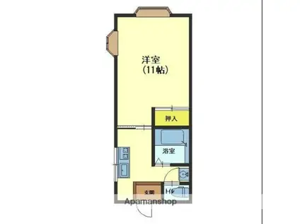 メイプルハウス三番館(1K/1階)の間取り写真