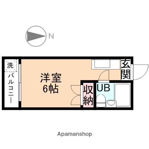 ラフォーレ泉(ワンルーム/4階)の間取り写真