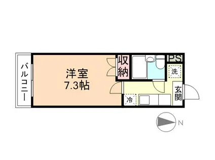 コーポレーション泉町(1K/2階)の間取り写真