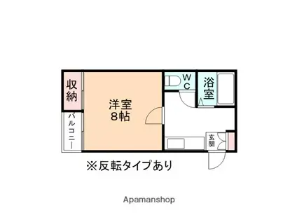 サンシャイン呉羽B棟(1K/1階)の間取り写真