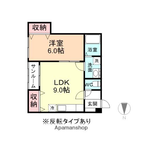 セレブらん村伊10(1LDK/1階)の間取り写真