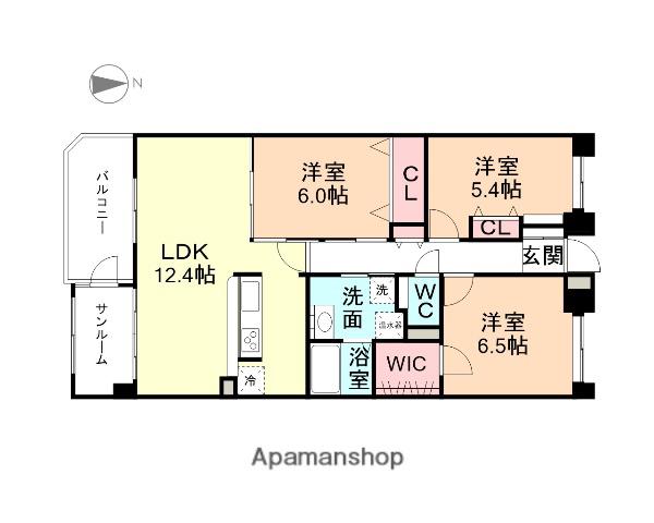 シェモア堀川(3LDK/1階)の間取り写真