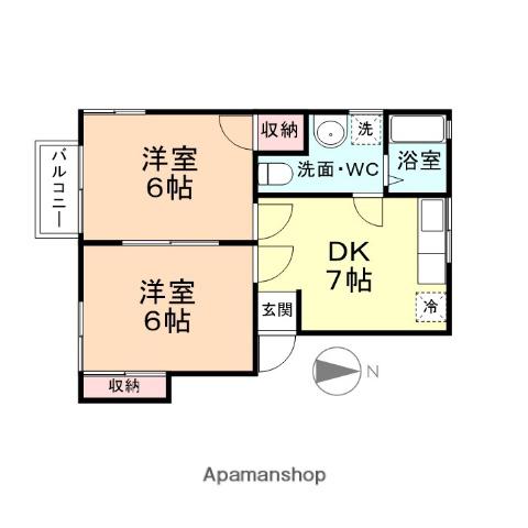 エバ・ライフ(2DK/2階)の間取り写真