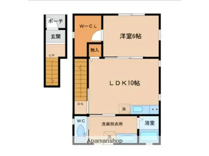 カナルパークサイドHIRO(1LDK/2階)の間取り写真