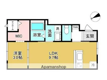 FELICE久方Ⅰ(1LDK/2階)の間取り写真