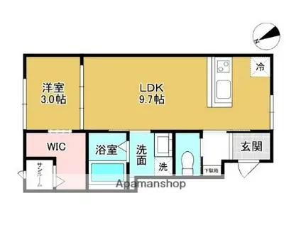 FELICE久方Ⅰ(1LDK/2階)の間取り写真