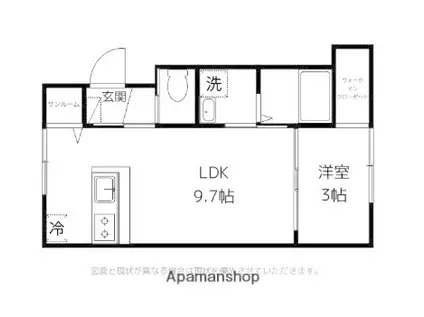 FELICE久方Ⅰ(1LDK/1階)の間取り写真