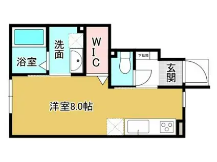 EDGEMOMENT長江(ワンルーム/1階)の間取り写真