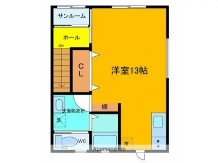 アクア五福6区(ワンルーム/2階)の間取り写真