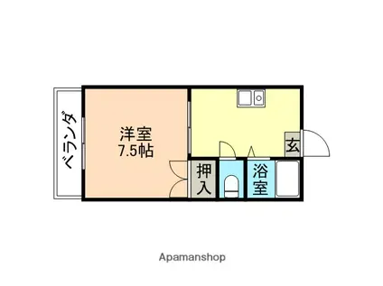 セフィーラ寺町(1K/2階)の間取り写真