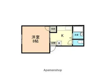 アーバンス(1K/1階)の間取り写真