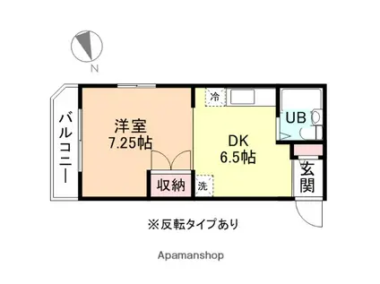 コーポ神通(1DK/3階)の間取り写真