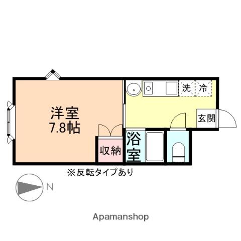 アストリアⅠ(1K/1階)の間取り写真