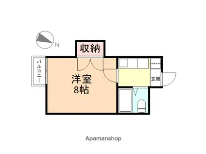 コーポ金屋(1K/2階)の間取り写真