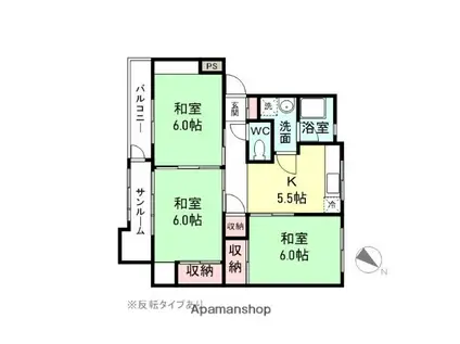 フェリーチェ(3K/3階)の間取り写真