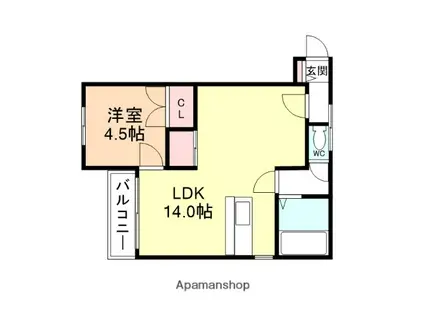 PIER辰巳(2LDK/5階)の間取り写真