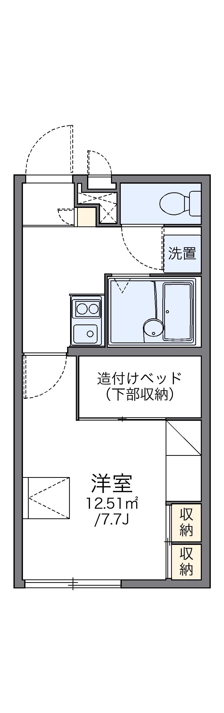 レオパレスロワール(1K/2階)の間取り写真