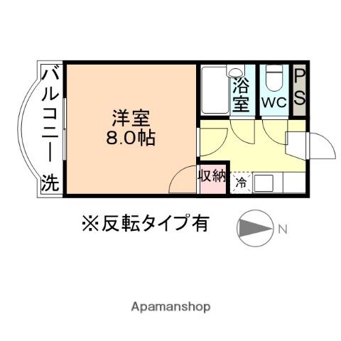 シティハイツ安野屋(1K/2階)の間取り写真
