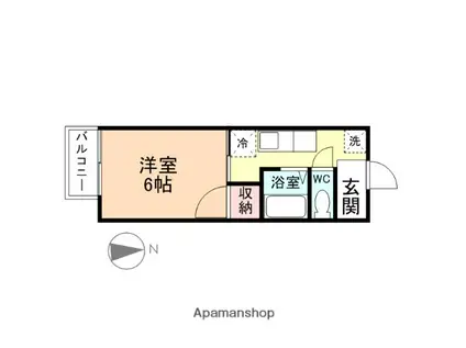 RENAXIA往還(1K/1階)の間取り写真