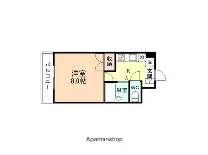モーニングハイツ21(1K/1階)の間取り写真