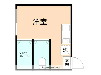 APARTMENT VIUEX(ワンルーム/1階)の間取り写真